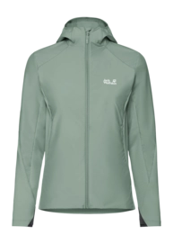 Jacke Jack Wolfskin Damen Astrotrail Hooded Hybrid Green Zinnia