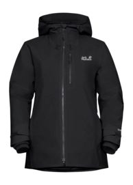 Jacket Jack Wolfskin Women Flowline 3 in 1 Black