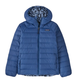 Jas Patagonia Kids Reversible Down Sweater Hoody Mother Tree: Sunken Blue