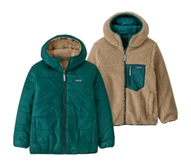 Jas Patagonia Kids Reversible Ready Freddy Hoody Cascade Green