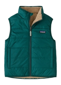 Jas Patagonia Kids Reversible Ready Freddy Vest Cascade Green