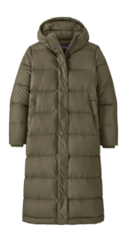 Jas Patagonia Women Silent Down Long Parka Basin Green
