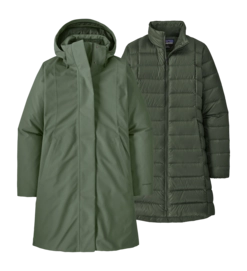 Jas Patagonia Women Tres 3-in-1 Parka Old Growth Green
