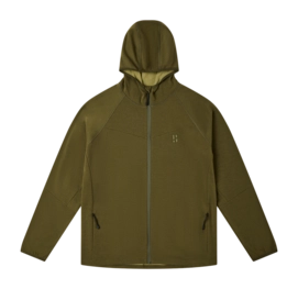 Jas Poederbaas Men FS Merino Hood Olive Green 240 gsm