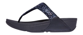 Sandals FitFlop Women Lulu Crystal-Mix Toe-Post Sandals Midnight Navy