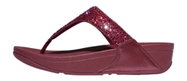 Tongs FitFlop Women Lulu Cristal-Mix Toe-Post Sandals Luxe Plum