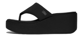 FitFlop Women Platfforms Wedge Toe-Post Sandals All Black