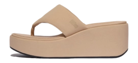 FitFlop Damen Platfforms Wedge Toe-Post Sandals Classic Beige
