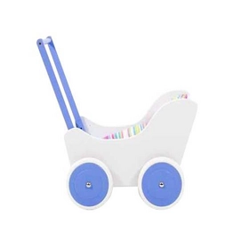Poppenwagen Base Toys Pallas Hout Licht Wit