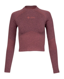Sportshirt JDH Women Seamless Long Sleeve T-Shirt Plum
