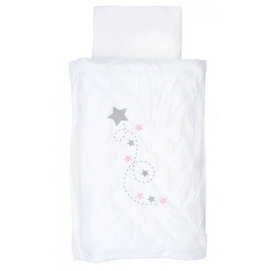 Dekbedovertrek Jumping Stars Pink/Grey Jollein Katoen