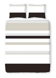 Parure de Lit Satin D'or Justin Gris Beige Satin