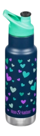 Thermosflasche Klean Kanteen Classic Narrow Navy Hearts 355 ml Kinder