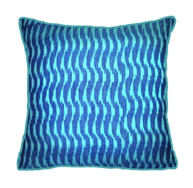 Sierkussen KAAT Amsterdam Blurred Lines Blue (45 x 45 cm)