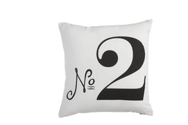 Sierkussen KAAT Amsterdam Number White (40 x 40 cm)
