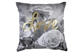 Coussin KAAT Roses With Love Or (45 x 45 cm)