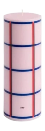 Kaars HAY Column Candle Medium Light Pink, Red, Bordeaux And Dark Blue