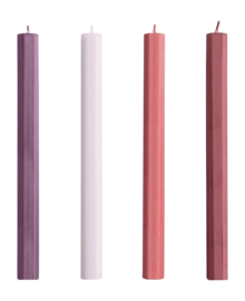 Kaars HAY Hexagon Candle Reds And Bordeaux (Set van 4)
