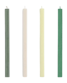 Kaars HAY Square Candle Greens And Whites (Set van 4)