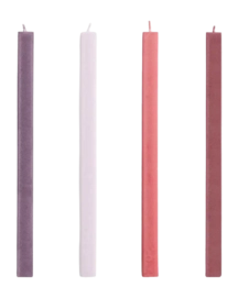 Kaars HAY Square Candle Reds And Bordeaux (Set van 4)