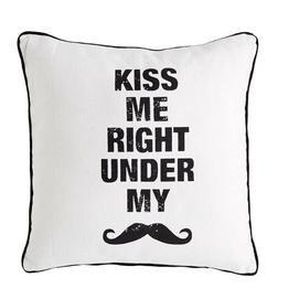 Sierkussen Kaat Moustache White