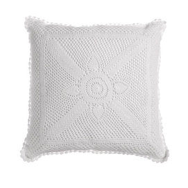 Sierkussen Kaat Pretty Crochet White