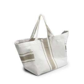 Schoudertas Kalahari Libeco Wit / Beige Stripe