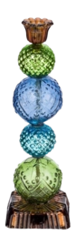 Kandelaar Pip Studio Glass Bead Blue-Green 30 cm