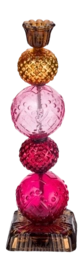 Kandelaar Pip Studio Glass Bead Red-Yellow 30 cm