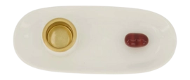 Kandelaar Zusss Keramiek Hartje Wit / Rood