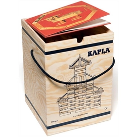 Kapla Kist Blank 280 Stuks + Boek 1 Rood