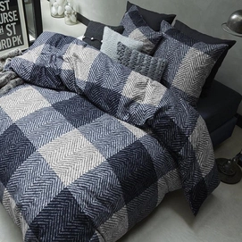 Dekbedovertrek Beddinghouse Karoo Navy Flanel