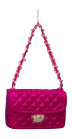 Kerstbal Vondels Ornament Glass Raspberry Allover Glitter Fashion Bag 5,5 cm