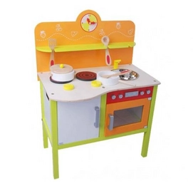 Kinderkeuken Oranje Hout