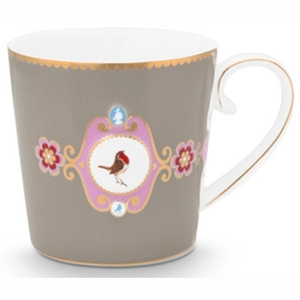 Mok Pip Studio Love Birds Medallion Khaki 250 ml (Set van 6)