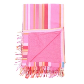 Kikoy Amboseli Orange Stripes Towel XL Pure Kenya