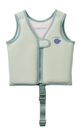 Kinder Zwemvest Liewood Dove Seersucker Peppermint / Sandy 3-6 Jaar