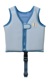 Kinder Zwemvest Liewood Dove Seersucker Y/D Stripe Riverside / Creme De La Creme 1-2 Jaar