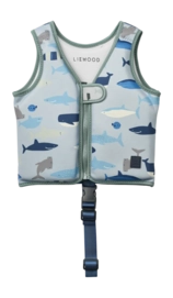 Kinder Zwemvest Liewood Dove Shark / Dove Blue 2-3 Jaar