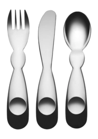 Posate Bambini Alessi Alessini Acciaio Inox (Set da 3)