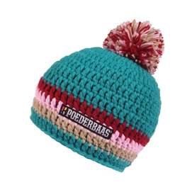 Mütze Poederbaas Short Colourful Diep Rot Beige Rosa