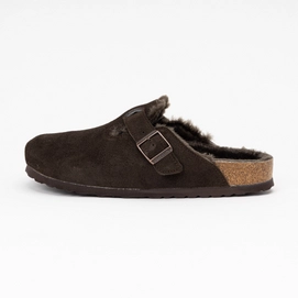 Klomp Birkenstock Unisex Boston Shearling Suede Mocha Narrow