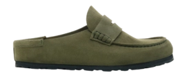 Clog Birkenstock Naples Wrapped Suede Leather Unisex Thyme Narrow