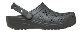Klomp Crocs Unisex Classic Floral Cut Clog Black Sand