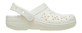 Klomp Crocs Unisex Classic Floral Cut Clog Chalk