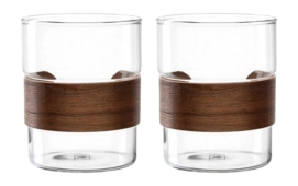 Koffie- en theeglas Leonardo Novo Legno 320ml (Set van 2)
