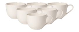 Tazzine caffè Villeroy & Boch For 160 ml, Set da 6, Porcellana, Bianco