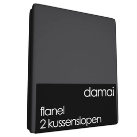 Kussenslopen Damai Antracite (Flanel) (set van 2)
