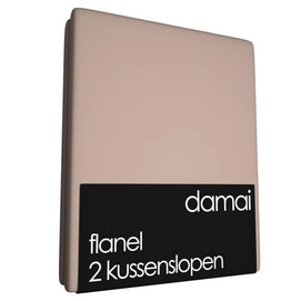 Kussenslopen Damai Taupe (Flanel) (set van 2)