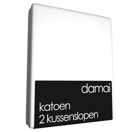 Kussenslopen Damai White (Katoen) (set van 2)-60 x 70 cm